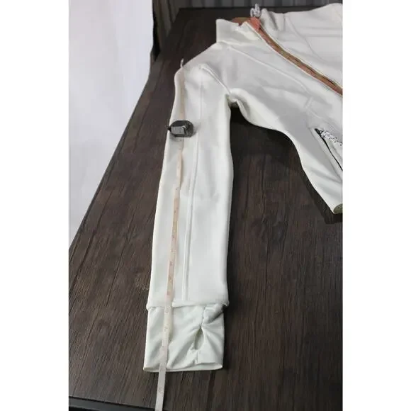 Jet Set Full Zip Jacket Thumbholes Athletic Iconic Stars Elbow Patches Small - Picture 9 of 10